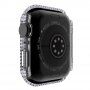 Puzdro osadené kamienky s tvrdeným sklom pre Apple Watch 38 mm - číre