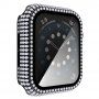 Puzdro osadené kamienky s tvrdeným sklom pre Apple Watch 42mm - čierne