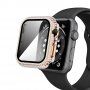 Puzdro osadené kamienky s tvrdeným sklom pre Apple Watch 40 mm - ružovo-zlaté