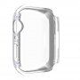 Puzdro osadené kamienky s tvrdeným sklom pre Apple Watch 41 mm - strieborné