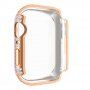 Puzdro osadené kamienky s tvrdeným sklom pre Apple Watch 45 mm - ružovo-zlaté