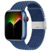 Nylonový remienok s farebnými bodkami pre Apple Watch Ultra 49mm / 46mm / 45mm / 44mm / 42mm - tmavomodrý