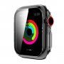 Transparentné puzdro s tvrdeným sklom pre Apple Watch 42mm - sivé