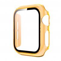 Transparentné puzdro s tvrdeným sklom pre Apple Watch 40 mm - oranžové