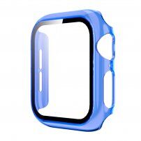 Transparentné puzdro s tvrdeným sklom pre Apple Watch 40 mm - modré