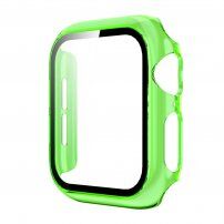 Transparentné puzdro s tvrdeným sklom pre Apple Watch 40 mm - neónovo zelené