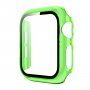 Transparentné puzdro s tvrdeným sklom pre Apple Watch 44 mm - neónovo zelené