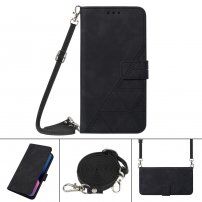 Flipové puzdro s popruhom v štýle crossbody pre iPhone 11 Pro Max - čierne