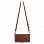 Flipové puzdro s popruhom v štýle crossbody pre iPhone 13 Pro - hnedé