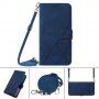 Flipové puzdro s popruhom v štýle crossbody pre iPhone 13 Pro - modré