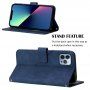 Flipové puzdro s popruhom v štýle crossbody pre iPhone 13 Pro - modré