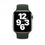 Navliekací silikónový remienok pre Apple Watch 42mm / 41mm / 40mm / 38mm - M - olivový