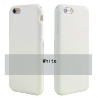 Hladký kryt z mäkkého plastu pre Apple iPhone 6 / 6S – biely
