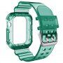 Odolné puzdro s transparentným remienkom pre Apple Watch 41mm / 40mm / 38mm - zelené