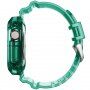 Odolné puzdro s transparentným remienkom pre Apple Watch 41mm / 40mm / 38mm - zelené
