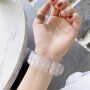 Puzdro s transparentným remienkom pre Apple Watch 45mm / 44mm / 42mm - oranžové