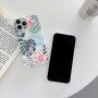 Ochranný kryt z mäkkého plastu pre iPhone 13 Pro Max - ružové kvety