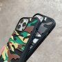 Ochranný kryt so vzorom maskovania pre iPhone 13 Pro Max - zelený