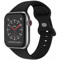Silikónový remienok s motýlikovou prackou pre Apple Watch Ultra 49mm / 46mm / 45mm / 44mm / 42mm - čierny