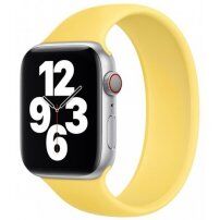 Navliekací silikónový remienok pre Apple Watch 42mm / 41mm / 40mm / 38mm - L - žltý