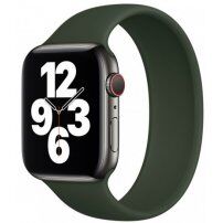 Navliekací silikónový remienok pre Apple Watch 42mm / 41mm / 40mm / 38mm - M - olivový