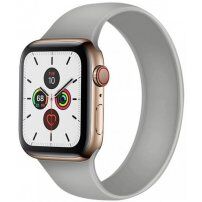 Navliekací silikónový remienok pre Apple Watch 42mm / 41mm / 40mm / 38mm - S - sivý