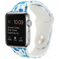 Silikónový remienok s batikovaným vzorom pre Apple Watch Ultra 49mm / 46mm / 45mm / 44mm / 42mm - modrý