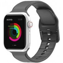 Jednofarebný silikónový remienok pre Apple Watch Ultra 49mm / 46mm / 45mm / 44mm / 42mm - sivý