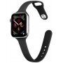 Tenký silikónový remienok pre Apple Watch 41 mm / 40 mm / 38 mm - čierny