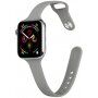 Tenký silikónový remienok pre Apple Watch 41 mm / 40 mm / 38 mm - sivý