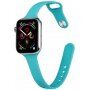 Tenký silikónový remienok pre Apple Watch 45 mm / 44 mm / 42 mm - tyrkysový