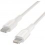 Belkin Playa odolný kábel MFi Lightning / USB-C pre iPhone / iPad – 1 m - biely