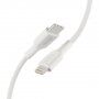 Belkin Playa odolný kábel MFi Lightning / USB-C pre iPhone / iPad – 1 m - biely