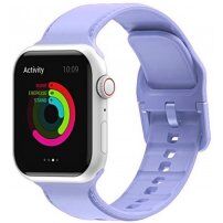 Jednofarebný silikónový remienok pre Apple Watch Ultra 49mm / 46mm / 45mm / 44mm / 42mm - fialový