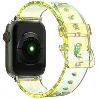 Transparentný meňavý remienok pre Apple Watch 41 mm / 40 mm / 38 mm - žltý