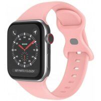 Silikónový remienok s motýlikovou prackou pre Apple Watch 42mm / 41mm / 40mm / 38mm - ružový