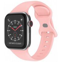 Silikónový remienok s motýlikovou prackou pre Apple Watch 42mm / 41mm / 40mm / 38mm - svetloružový
