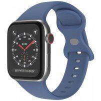Silikónový remienok s motýlikovou prackou pre Apple Watch 42mm / 41mm / 40mm / 38mm - blankytne modrý