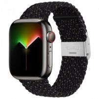 Nylonový remienok s bodkami pre Apple Watch 42mm / 41mm / 40mm / 38mm - čierny