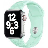 Silikónový remienok so vzorom vločiek pre Apple Watch Ultra 49mm / 46mm / 45mm / 44mm / 42mm - pastelovo zelený