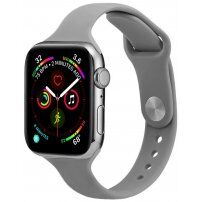 Tenký silikónový remienok pre Apple Watch 41 mm / 40 mm / 38 mm - sivý
