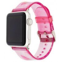 Transparentný silikónový remienok pre Apple Watch 41 mm / 40 mm / 38 mm - ružový