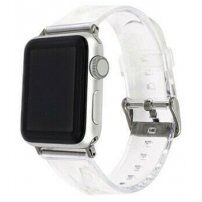 Transparentný silikónový remienok pre Apple Watch 41 mm / 40 mm / 38 mm - číry