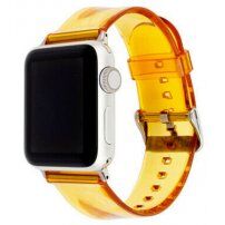 Transparentný silikónový remienok pre Apple Watch 41 mm / 40 mm / 38 mm - oranžový