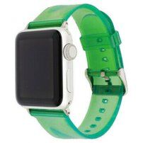 Transparentný silikónový remienok pre Apple Watch 45 mm / 44 mm / 42 mm - zelený