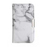 Flipové puzdro pre iPhone 5 / 5S / SE (2016) – biely mramor