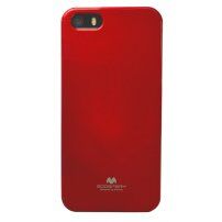 MERCURY GOOSPERY ochranný trblietavý kryt pre iPhone 5 / 5S / SE (2016) - červený