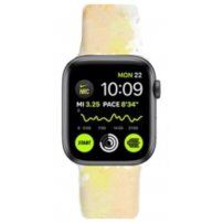 Silikónový remienok so vzorom vodových farieb pre Apple Watch Ultra 49mm / 46mm / 45mm / 44mm / 42mm - žltý