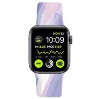 Silikónový remienok so vzorom vodových farieb pre Apple Watch Ultra 49mm / 46mm / 45mm / 44mm / 42mm - fialový