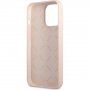 Guess Line Triangle silikónový kryt pre iPhone 13 Pro Max - ružový
